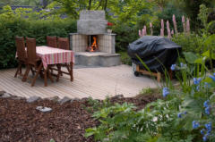 Outdoor Stone Fireplace Design