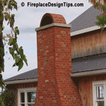 Chimneys: Picture of Brick Fireplace Chimney