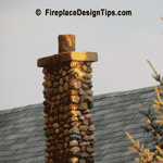 Chimneys: Stone, Natural Rock Fireplace Chimney Image