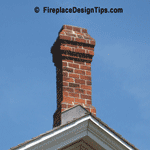 Chimneys: Image of 1800's Lakeside Estate House Brick Fireplace Chimney