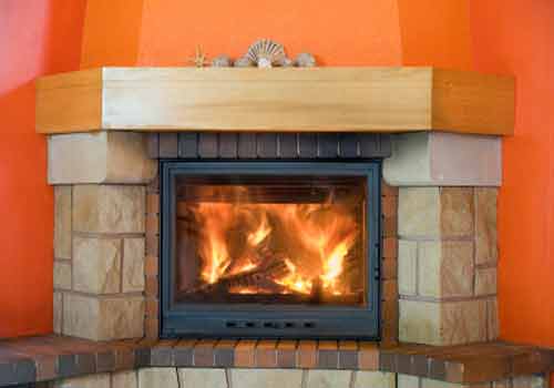 Fireplace Design Picture; Modern Fireplace Photo with LCD TV Screen Built-in Design