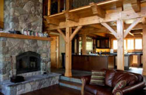 Stone Fireplaces, Retreat, Cottage, Country Home Rustic Country Stone Fireplace Design